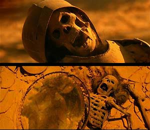 Two shots from the deleted graveyard sequence.