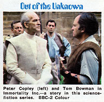 A Radio Times shot from the Hunt sequence, showing Peter Copley and Tom Bowman.