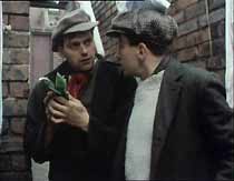 On the trail of the leek thieves: Tom (John Nightingale) and Billy  (Edward Wilson).